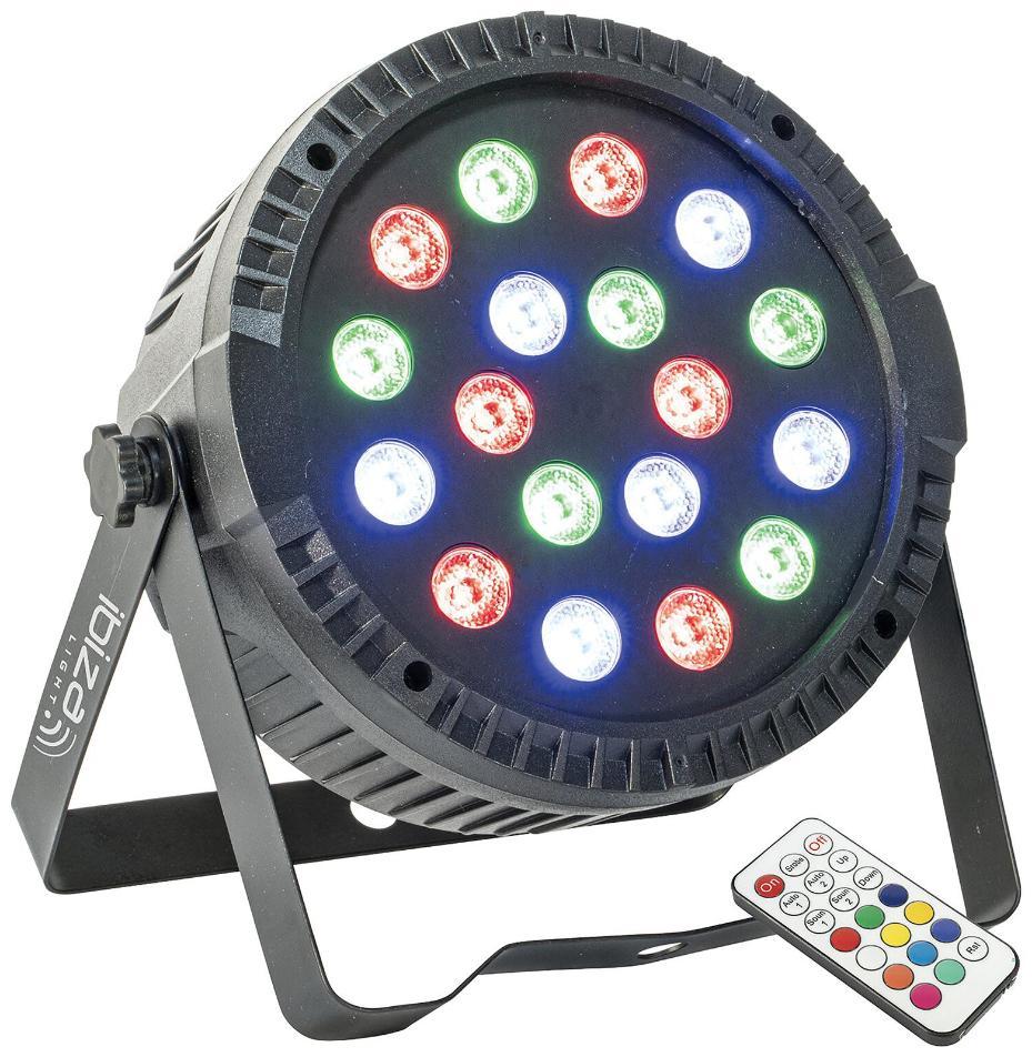 3x6W R/G/B LED Par Can with IR Control - THINPAR-18X1W