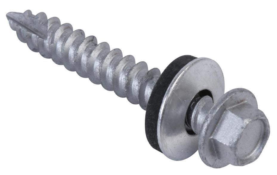 6.6mm x 38mm Sheet to Timber Roofing Screws & Washers, 100 Pack - TFHW16GP6345