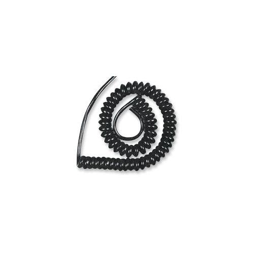 PRO POWER - 15/X/11 BLACK 1A - COILED MAINS FLEX/BLACK 0.2MM 1.5 METRES EXTENDED