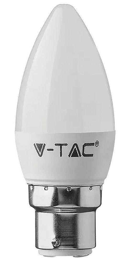 4.5W LED Candle Bulb, B22, 3000K, 470lm, Non-Dimmable - VT-223 21103
