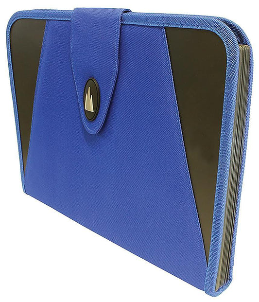 13 Pocket Fabric Expanding File, Blue - EXPFABBL