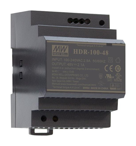 12V, 7.1A, 85.2W, AC/DC DIN Rail Power Supply - HDR-100-12