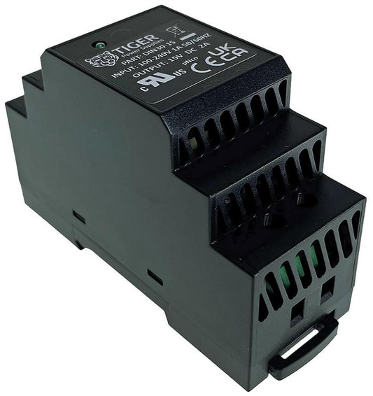 15V, 2A, 30W, AC/DC DIN Rail Power Supply - DIN30-15