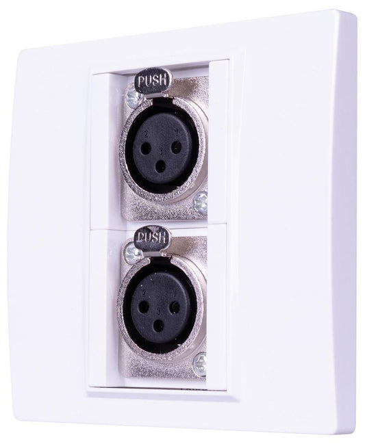 1 Gang 2x XLR Audio Multimedia Wallplate - F267SF