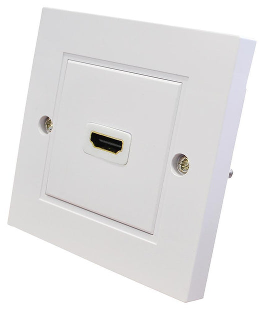 1 Gang HDMI 2.0 Multimedia Wallplate with Flylead - F267SB