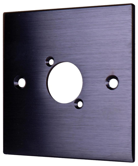 1 Gang D-series Aluminium Wallplate, Black - F267YA