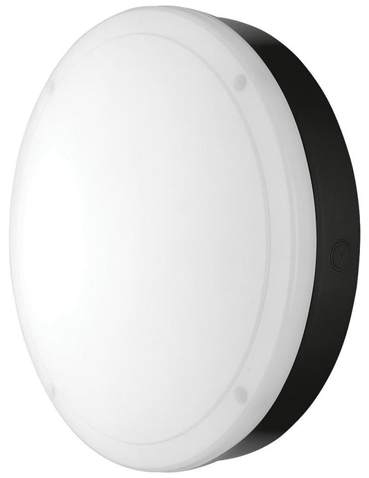 15W Round Surface Bulkhead, IP65, 3000K, Black - 4058075647503
