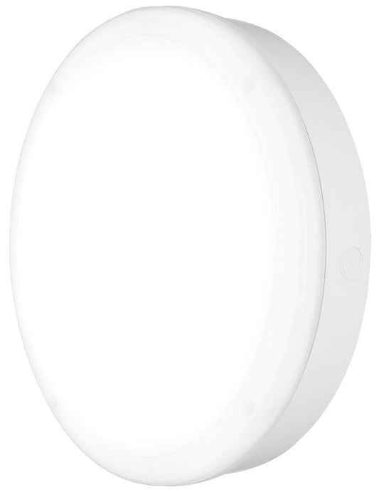 15W Round Surface LED Sensor Bulkhead, IP65, 3000K, White - 4058075647541