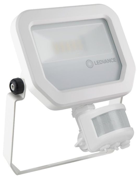 10W LED Floodlight with Motion & Daylight Sensor, 1100lm, 3000K, IP65, White - 4058075460850