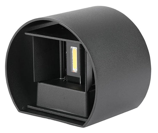 5W LED UP and Down Round Wall Light, 3000K, 700lm, Black - VT-756 217081