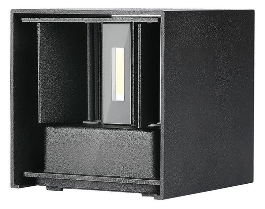 11W LED Up and Down Square Wall Light, 3000K, 1360lm, Black - VT-759-12 218529