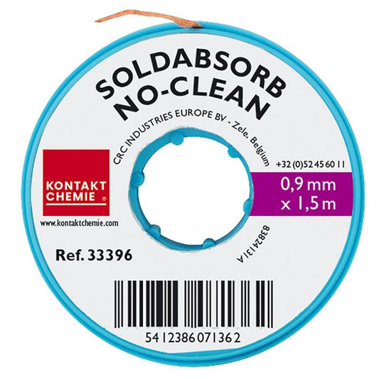 0.9mm x 1.5m Soldabsorb No-Clean Desoldering Copper Braid - 33396