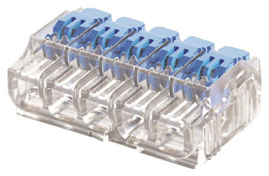 5 Way Gen II Lever Wire Connectors, 4mm2, 24 AWG to 12 AWG, 450V AC, 32A, Pack of 30 - 30-0095