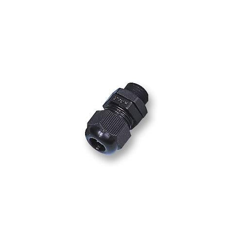 HYLEC - 50011M16LNC - BLACK NYLON M16 IP68 NYLON CABLE GLAND