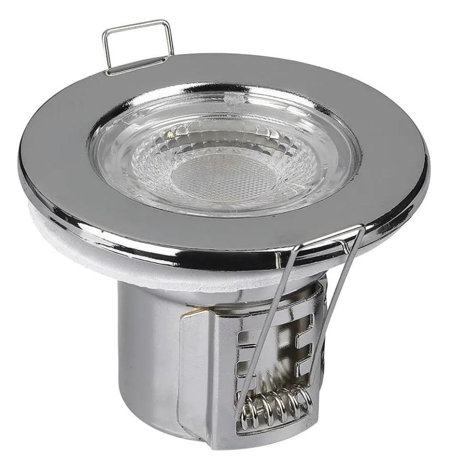 5W LED Fire Rated Spotlight Fitting, 6400K, Chrome - VT-885-C 8180