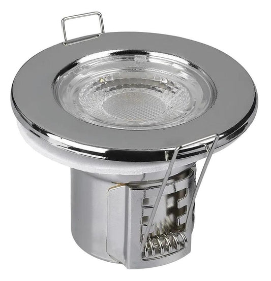 5W LED Fire Rated Spotlight Fitting, 6400K, Chrome - VT-885-C 8180