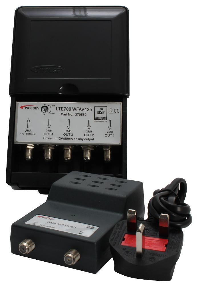 LTE700 WFAV 425 Wideband Masthead Amplifier & Power Supply Kit, 1 Input - 370582