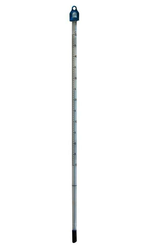 Lo-tox Filled Laboratory Thermometer, -10 Deg C to +50 Deg C, 305mm, Blue - 44/808/8.