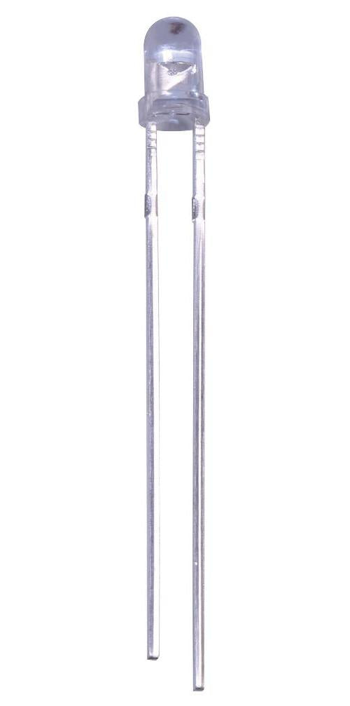 3mm Red LED, Water Clear, 18mA, 2.2V, Pack of 10 - PSG91846