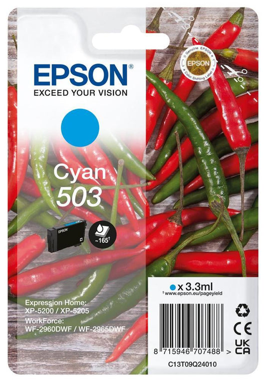 503 Original Ink Cartridge, Cyan - C13T09Q24010