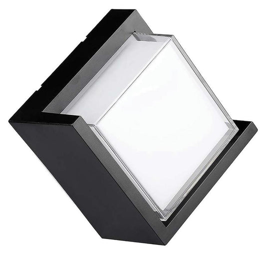 12W LED Square Wall Light, 4000K, 1160lm, Black - VT-827 218540