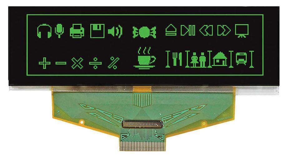 OLED Display Module, 256 x 64 Dots, Passive Matrix, Green - WEX025664B ...