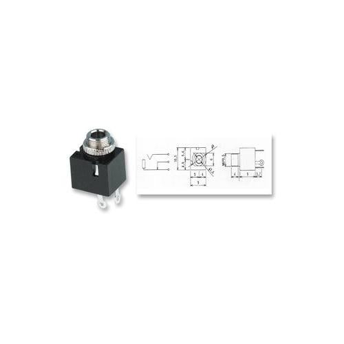MJ-355 - 3.5MM JACK SOCKETS, MONO, PANEL , 5 PACK