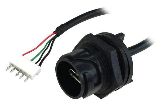 5 Pin Header to Micro USB Panel Mount Socket - PXP4043/B