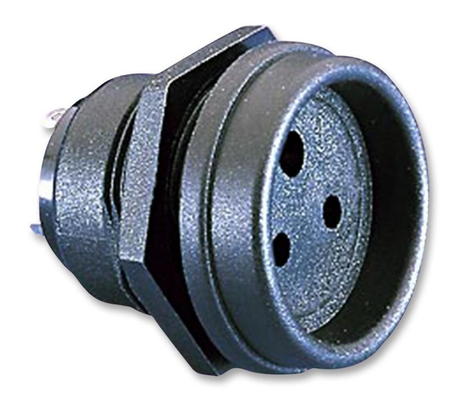 Panel Mount Circular Outlet, 2 Pole and Earth, 250V AC, 3A - PX0650 ...