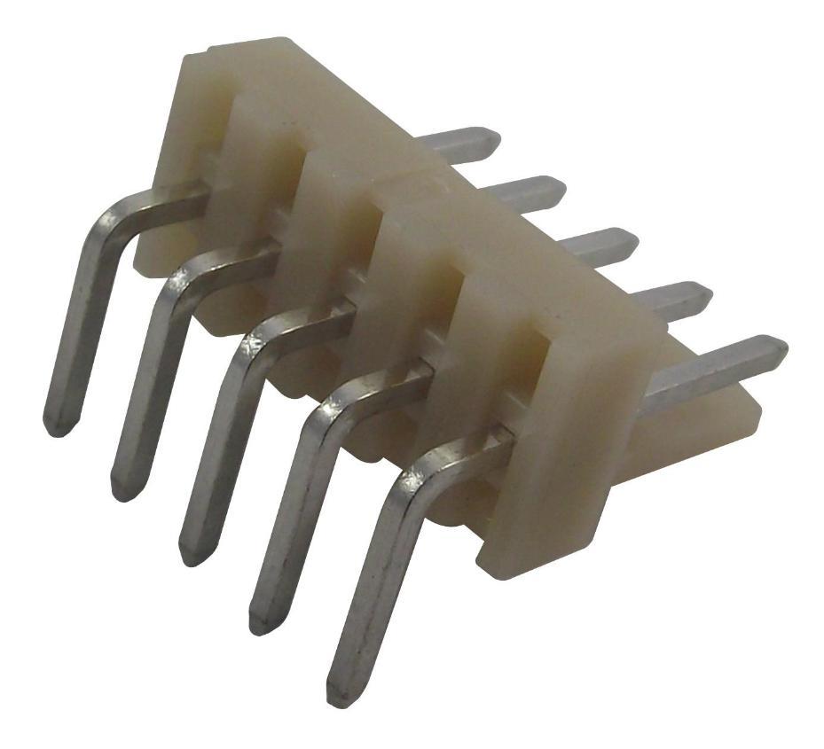 5 Pin PCB Header, 2.54mm Pitch, Right Angle - 14192