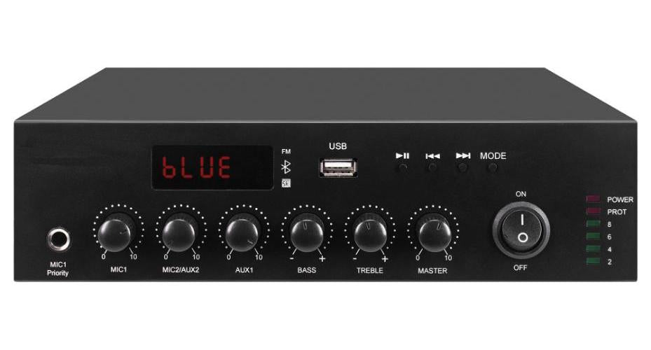 100V Mixer Amplifier Media Player with FM & Bluetooth, 60W - ADSMS60