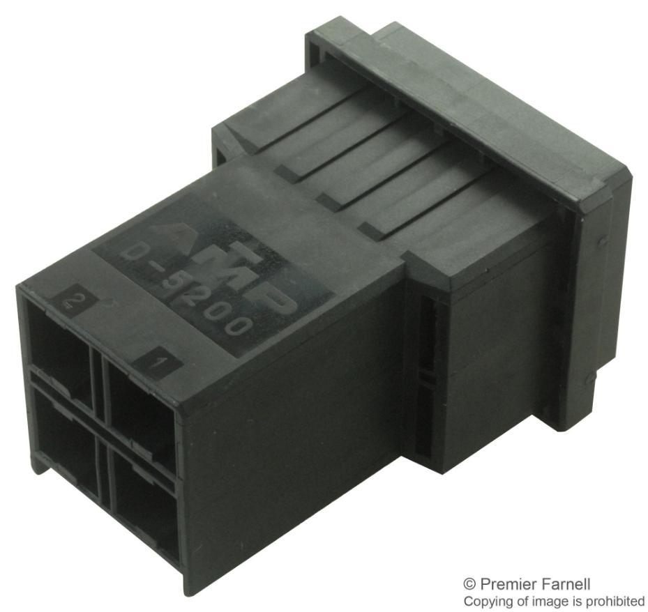 4 Pole Wire to Wire Socket Housing, 10.16mm Pitch - 2-917808-2