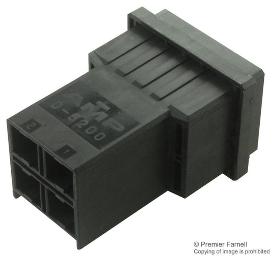 4 Pole Wire to Wire Socket Housing, 10.16mm Pitch - 2-917808-2