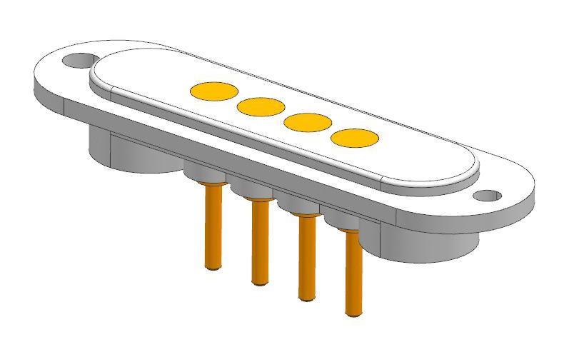 4 Pole Magnetic Connector Socket, PCB 2.54mm Pitch - MP009323