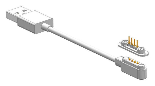 4 Pole Magnetic Cable Connector Plug to USB Type A Plug, 600mm - MP009324