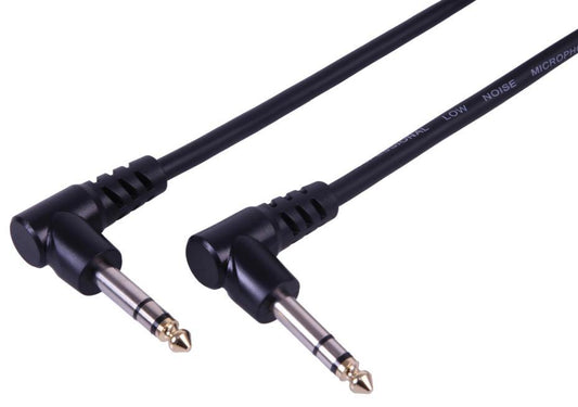 6.35mm 1/4" 90° Stereo Male Jack Lead, 1.5m - PLS00733