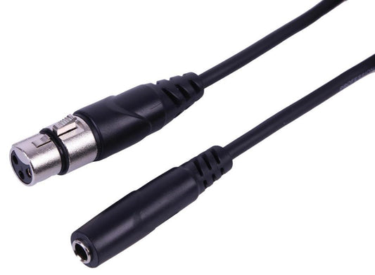 6.35mm Stereo Jack Socket to 3-Way XLR Plug, 1m - PLS00800