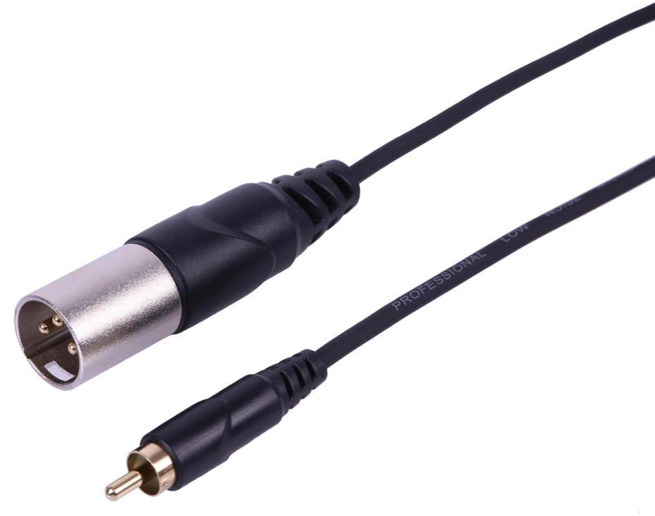 3-Pin XLR-M to RCA Phono Plug, 2m - PLS00894