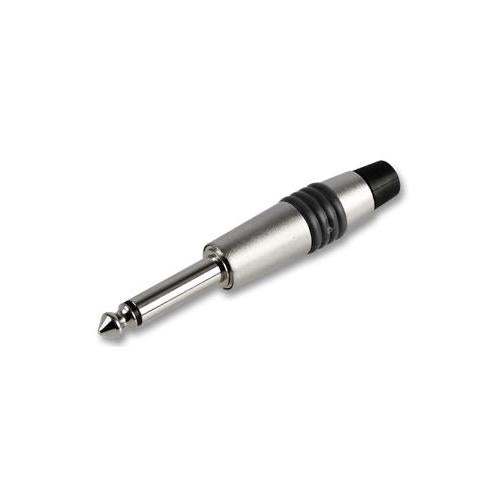 REAN - NYS224C-0 - 6.35MM JACK PLUG 2 POLE, BLACK