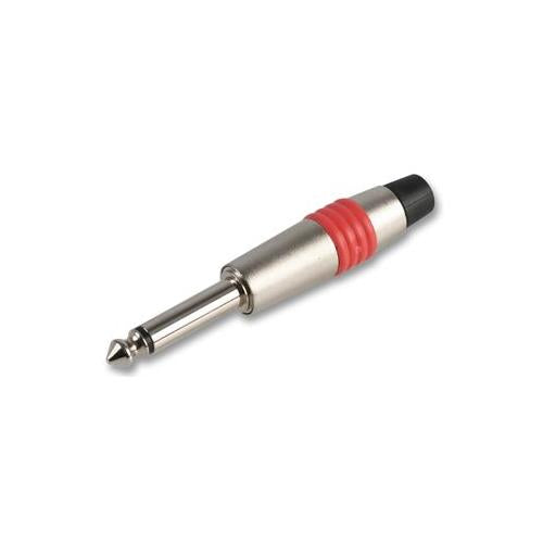 REAN - NYS224C-2 - 6.35MM JACK PLUG 2 POLE, RED