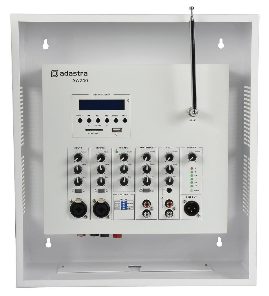 100V Surface Mount Mixer Amplifier Cabinet - SA240