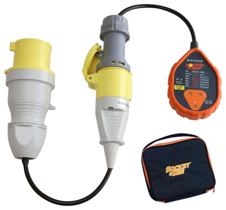 Industrial Socket Tester Kit, 3 Pin, 110V - SOK110KIT – Rapidwarehouse