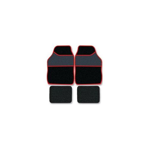 STREETWIZE - SWBCMR - 4PCE MAT SET WITH RED EDGE BINDING