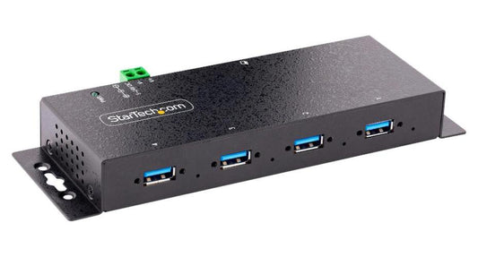4 Port Industrial USB 3.2 Gen 1 Hub with Surge & ESD Protection, USB-A to 4x USB-A - 5G4AINDNP-USB-A-HUB