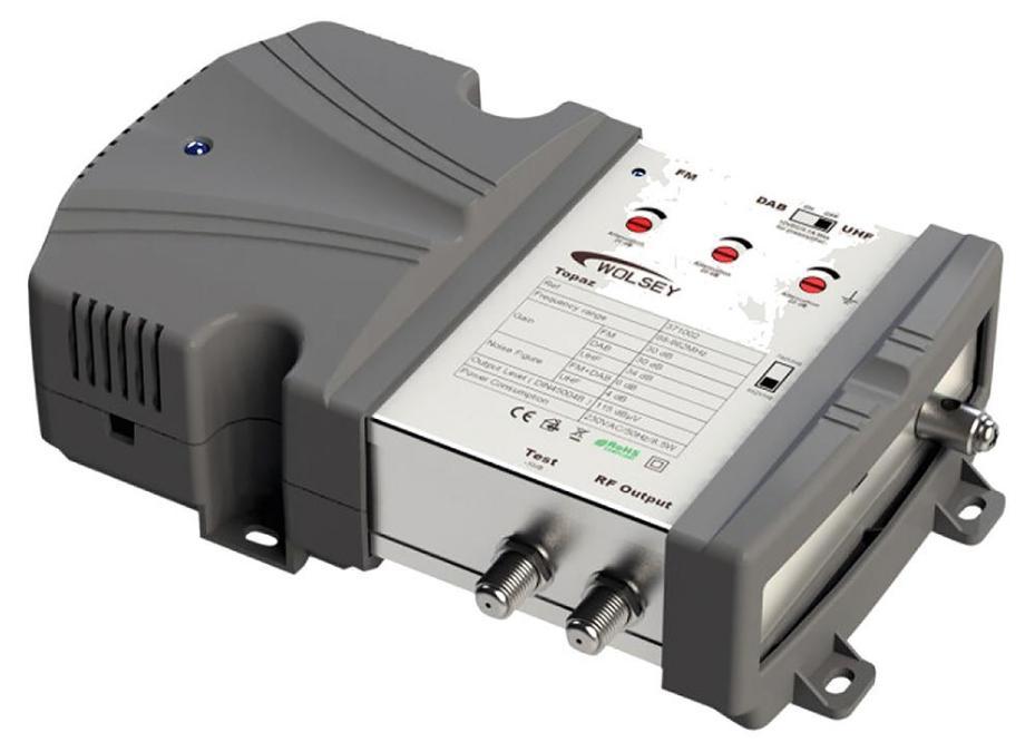 Topaz LTE700 Multiband Amplifier, 3 Input, FM/DAB/UHF - 371007