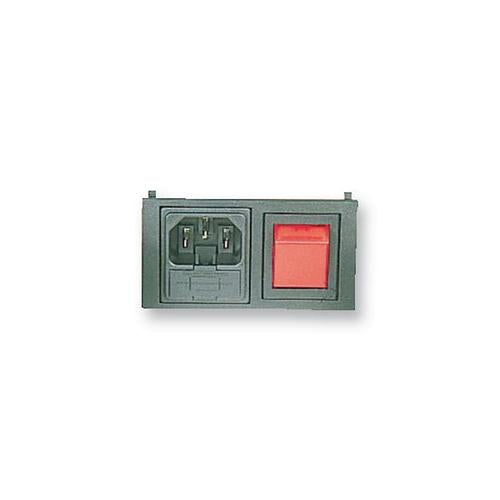 BULGIN - BZH01/Z0000/11 - IEC INLET(DP) - RED ILLUMINATED