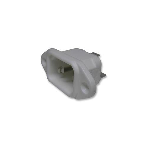 BULGIN - PX0580/63/WH - IEC PANEL PLUG WHITE 6.35MM