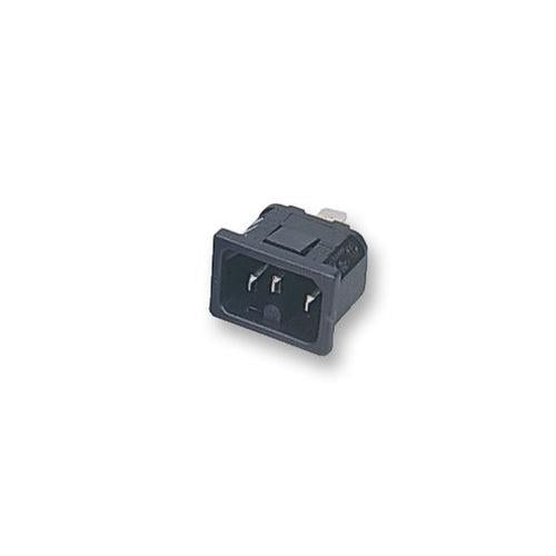 BULGIN - PX0595/15/63 - IEC PANEL SOCKET SNAP FIT BLACK