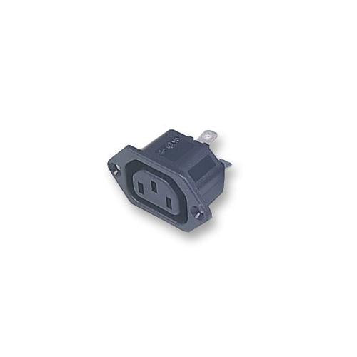 BULGIN - PX0675/63 - IEC PANEL SOCKET FLANGE FIX BLACK