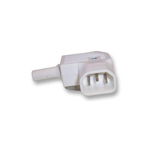 BULGIN - PX0686/SE/WH - REWIREABLE PLUG RIGHT ANGLE WHITE